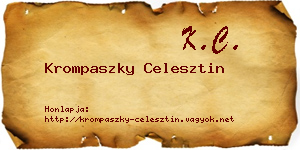 Krompaszky Celesztin névjegykártya